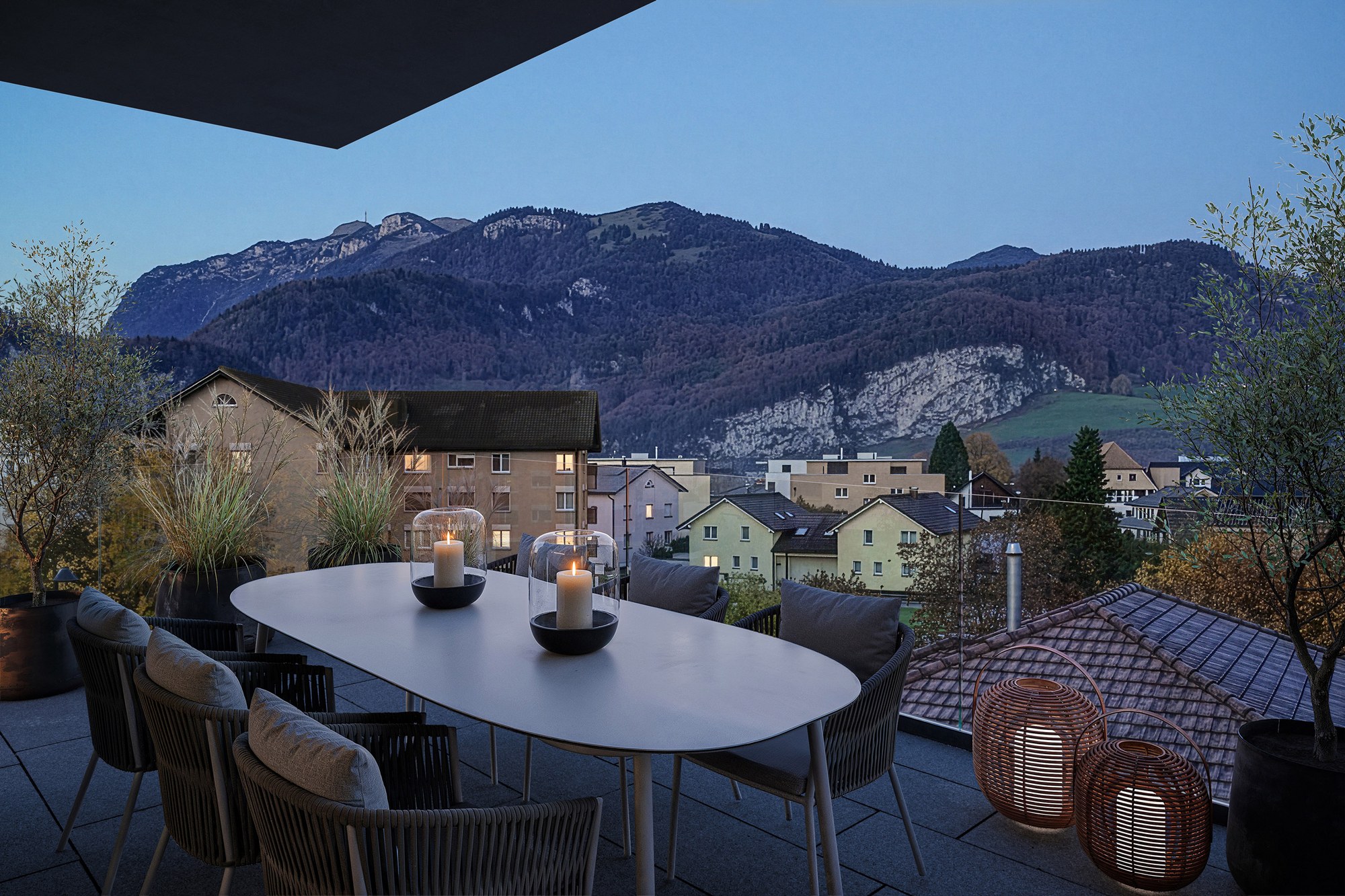 Aussicht der Attika-Wohnung in Oberriet